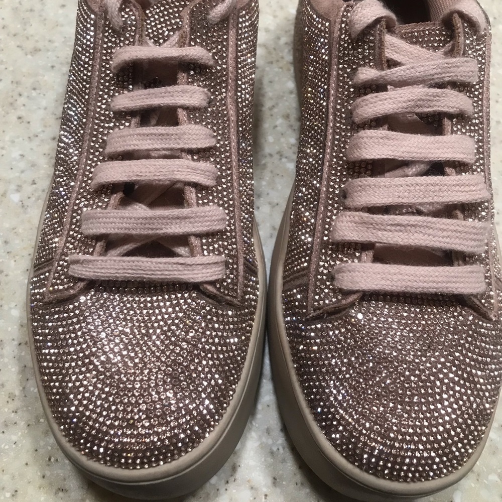 Cape Robbin Platform Sneakers, Flatform Sneaker Shoes with Faux Rhinestones